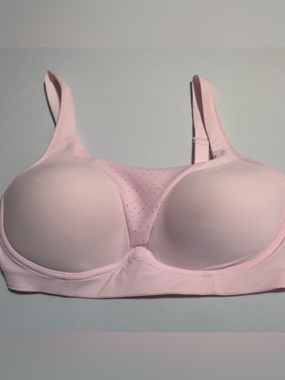 lululemon athletica Pale Pink Molded Sports Bra with Perforated Center